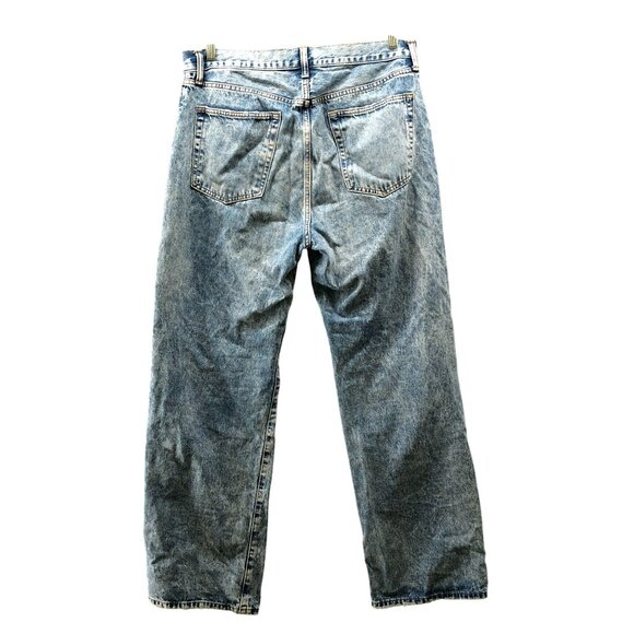 Gap 90s Loose Jeans Mens 33x32 Button Fly Blue Light Wash Cotton Relaxed Baggy - Picture 2 of 10